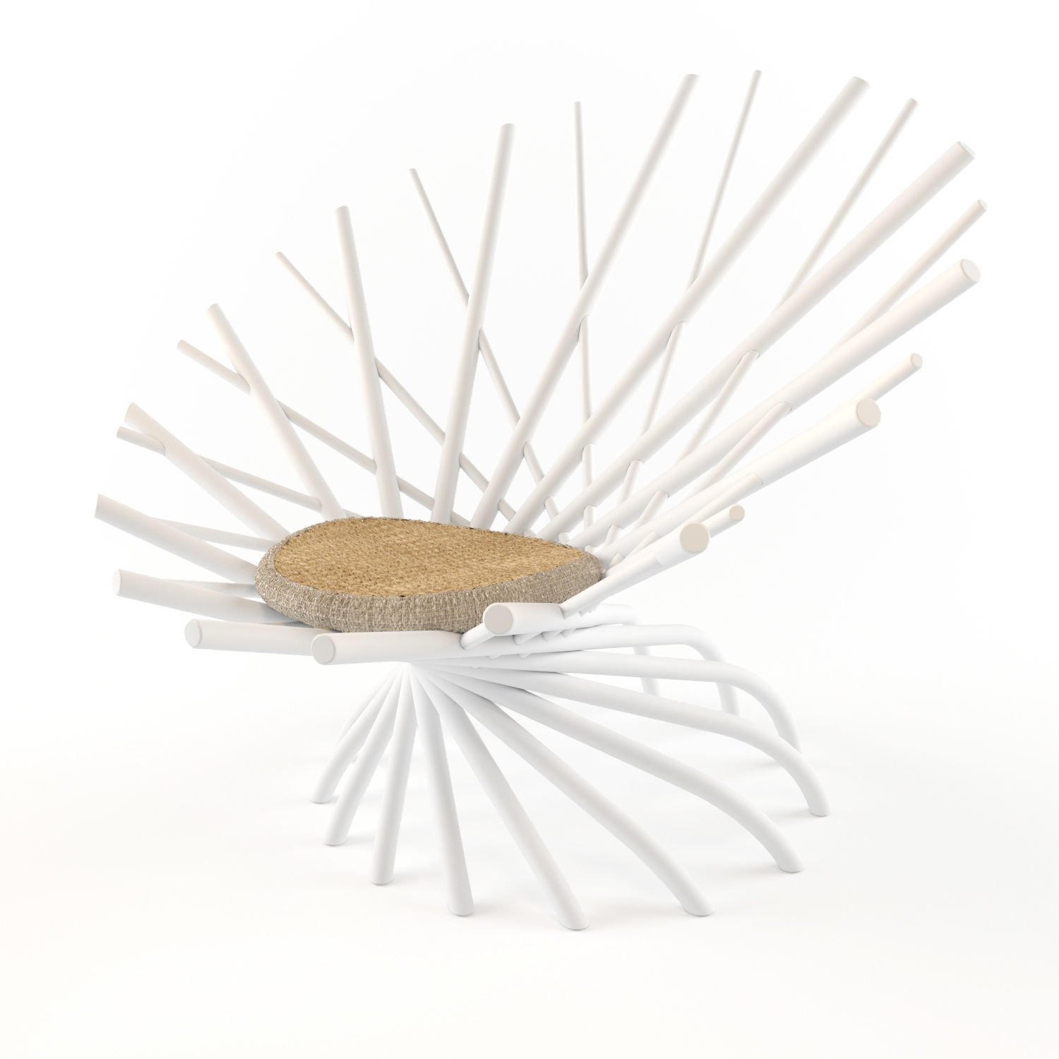 Nest chair Low-poly 3D model_1