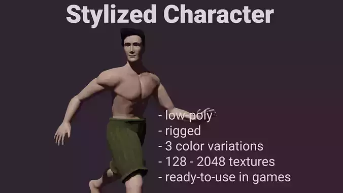 Low-Poly Rigged Stylized Character Low-poly 3D model Low-Poly Rigged Stylized Character Low-poly 3D model