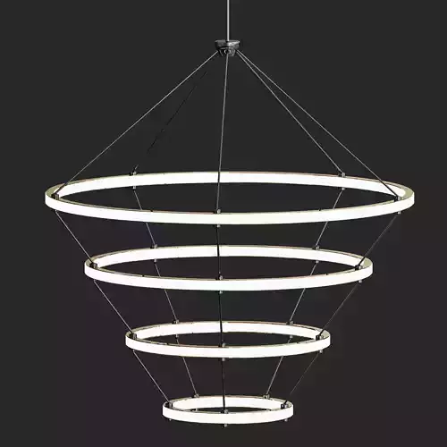 Halo chandelier 4 rings black von Roll Hill