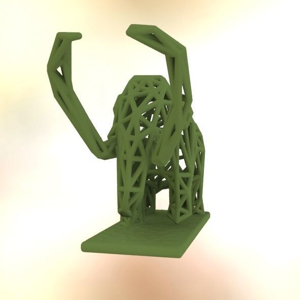 Mammoth elephant made out of wires 3D print model_44