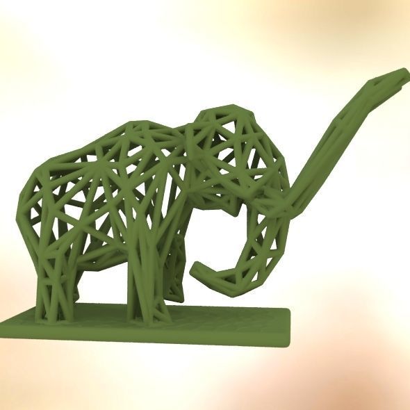 Mammoth elephant made out of wires 3D print model_50