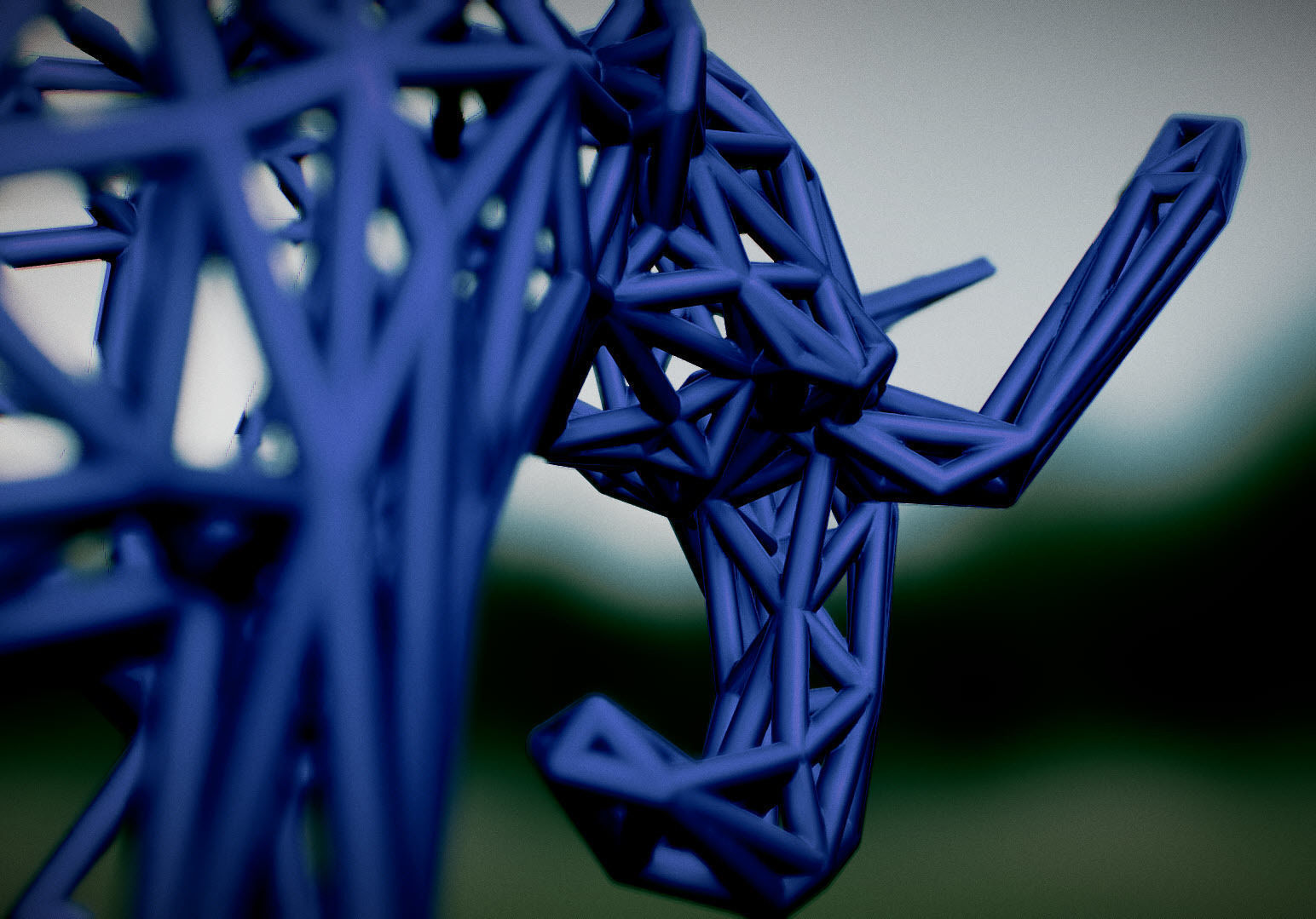 Mammoth elephant made out of wires 3D print model_5