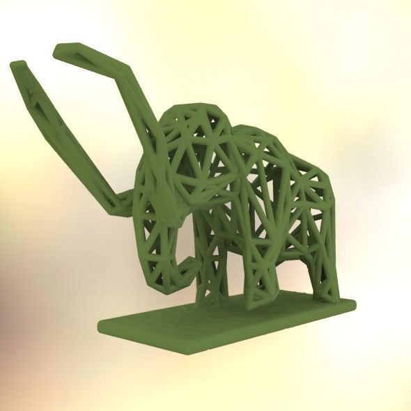 Mammoth elephant made out of wires 3D print model_42