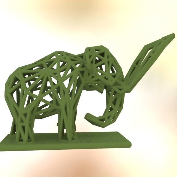 Mammoth elephant made out of wires 3D print model_51