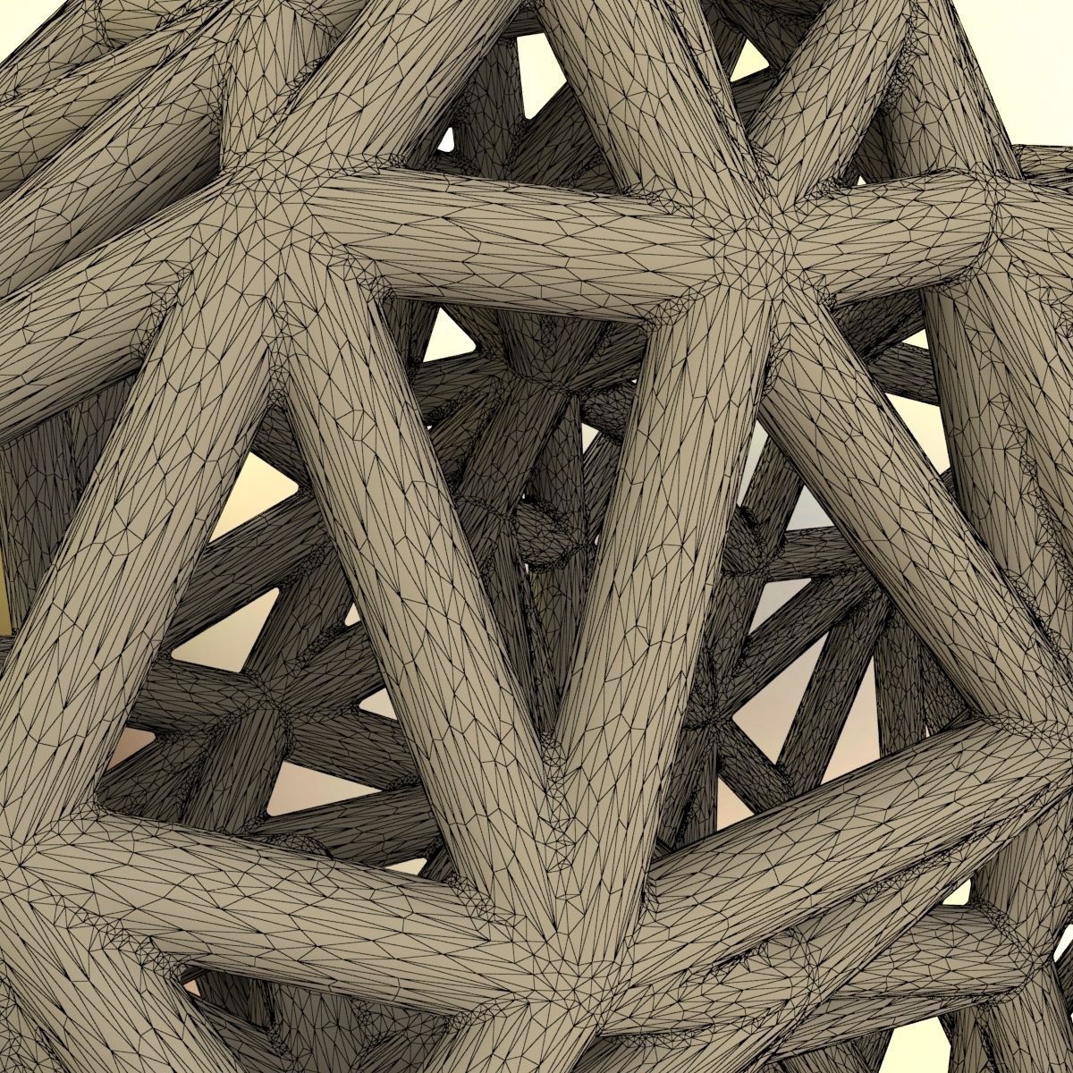 Mammoth elephant made out of wires 3D print model_9