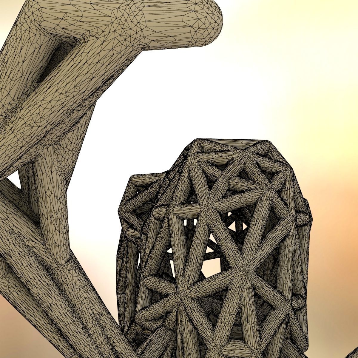 Mammoth elephant made out of wires 3D print model_15