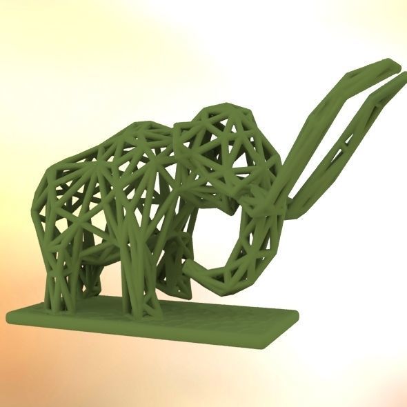 Mammoth elephant made out of wires 3D print model_49