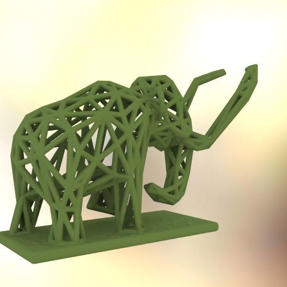 Mammoth elephant made out of wires 3D print model_53