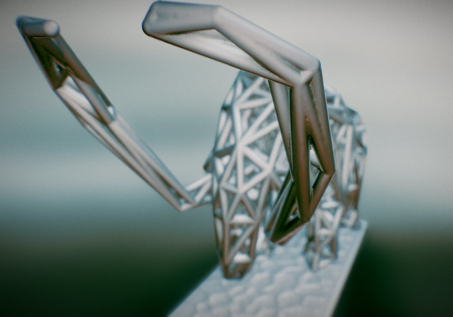 Mammoth elephant made out of wires 3D print model_14