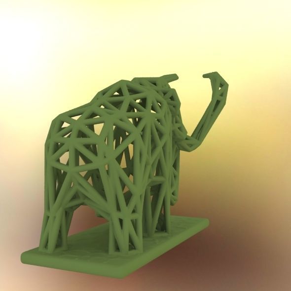 Mammoth elephant made out of wires 3D print model_55