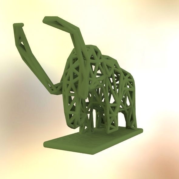 Mammoth elephant made out of wires 3D print model_43