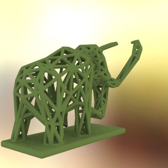 Mammoth elephant made out of wires 3D print model_54