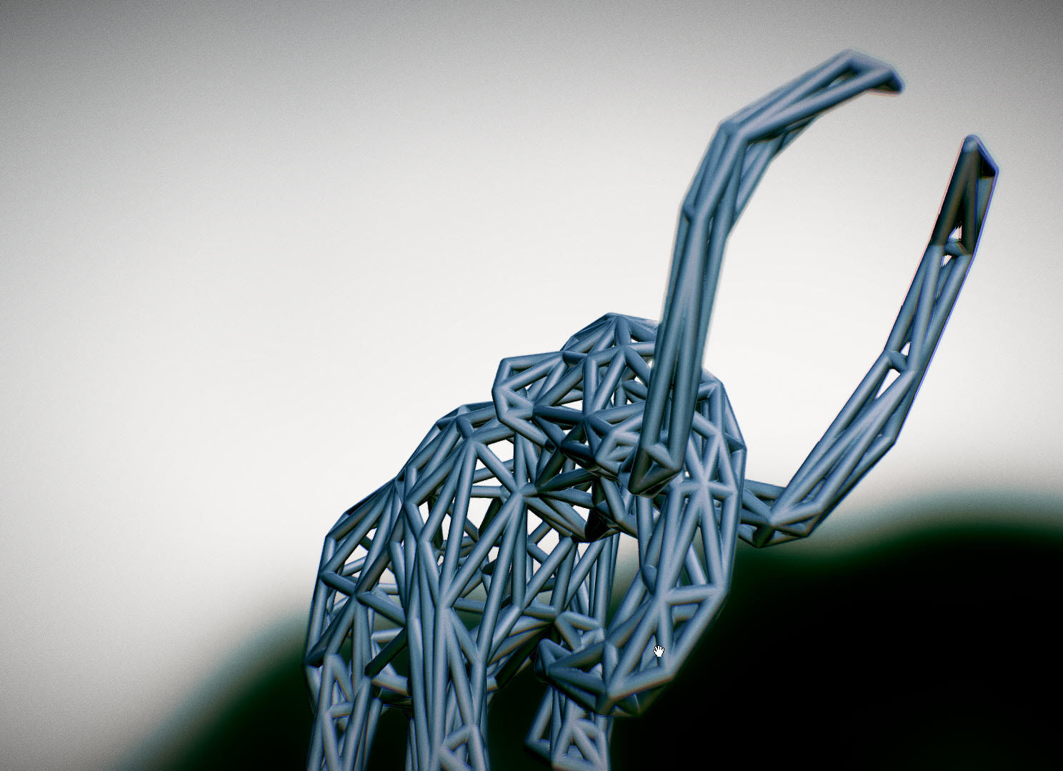 Mammoth elephant made out of wires 3D print model_30