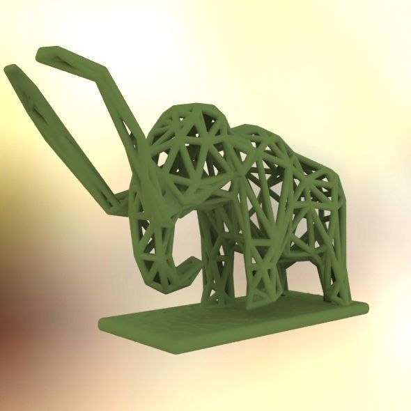 Mammoth elephant made out of wires 3D print model_40