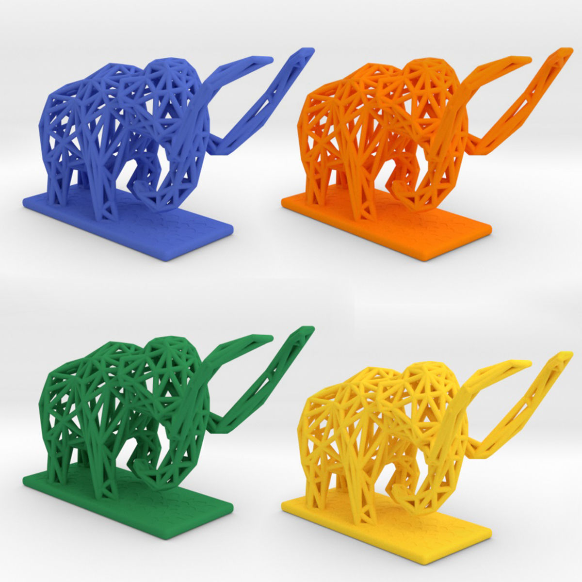 Mammoth elephant made out of wires 3D print model_24