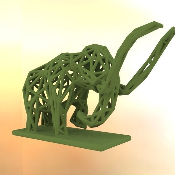 Mammoth elephant made out of wires 3D print model_48