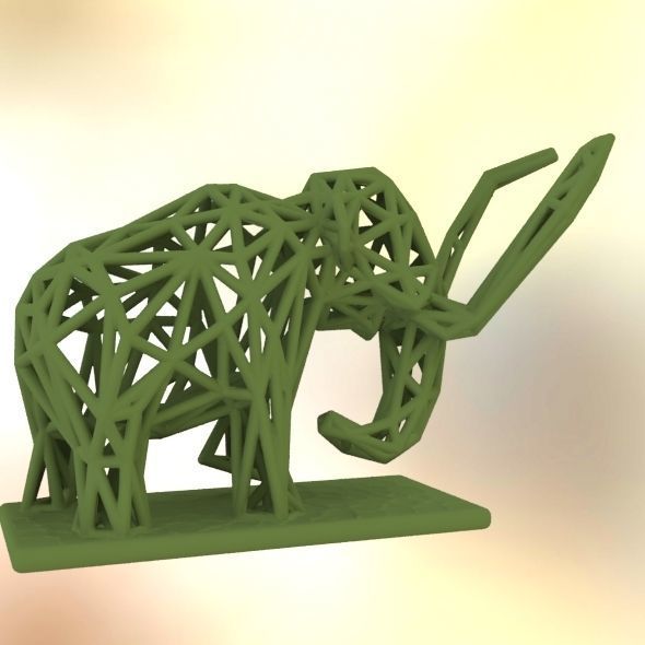 Mammoth elephant made out of wires 3D print model_52