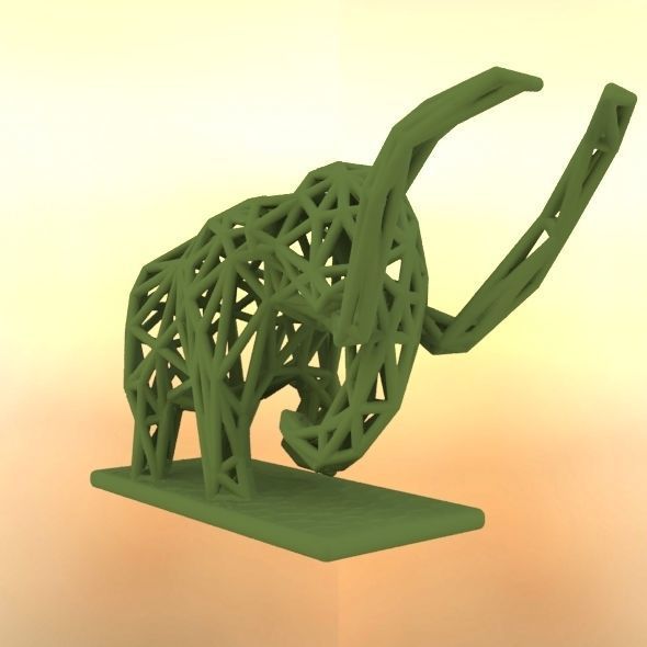 Mammoth elephant made out of wires 3D print model_47