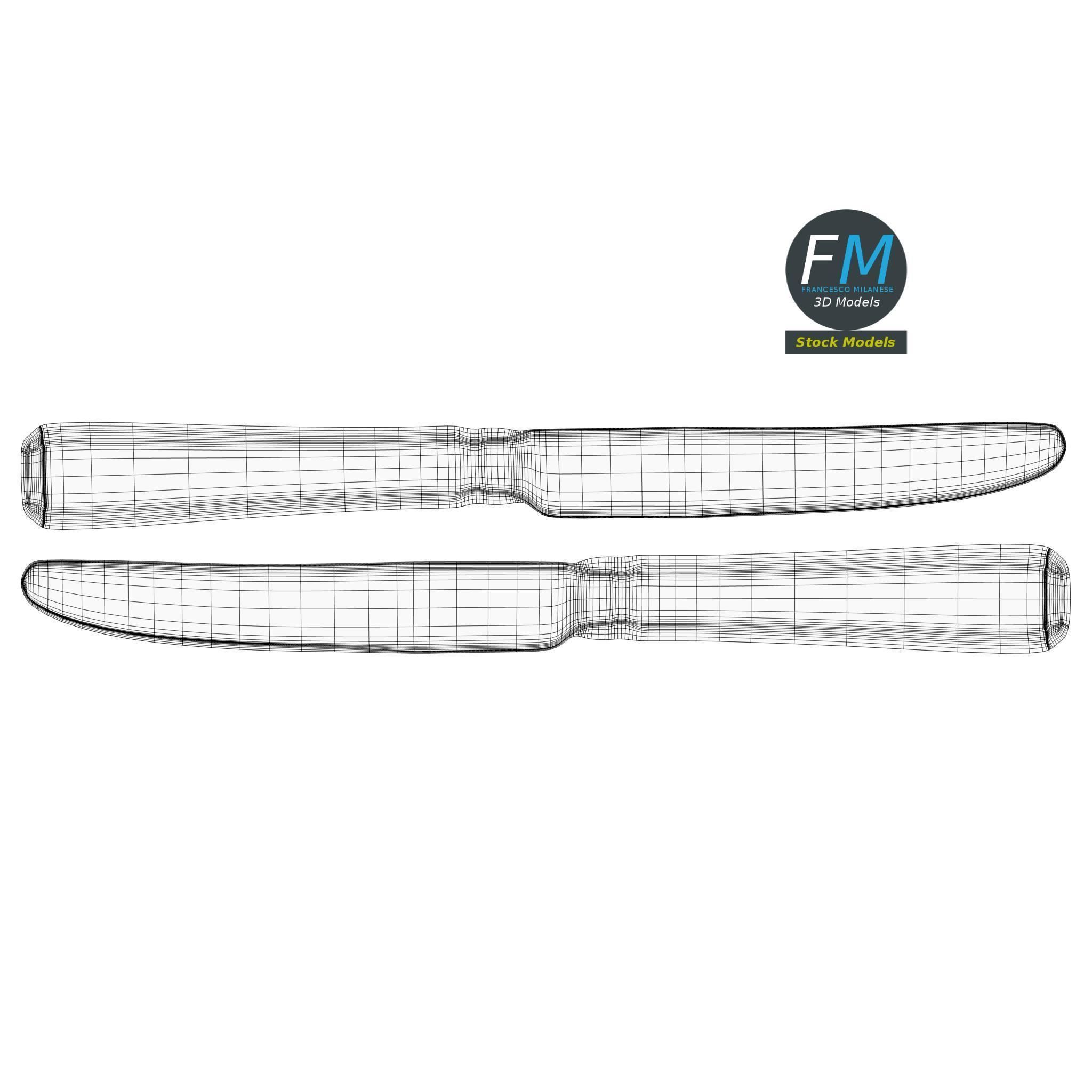 Kitchen knives 3D model_17