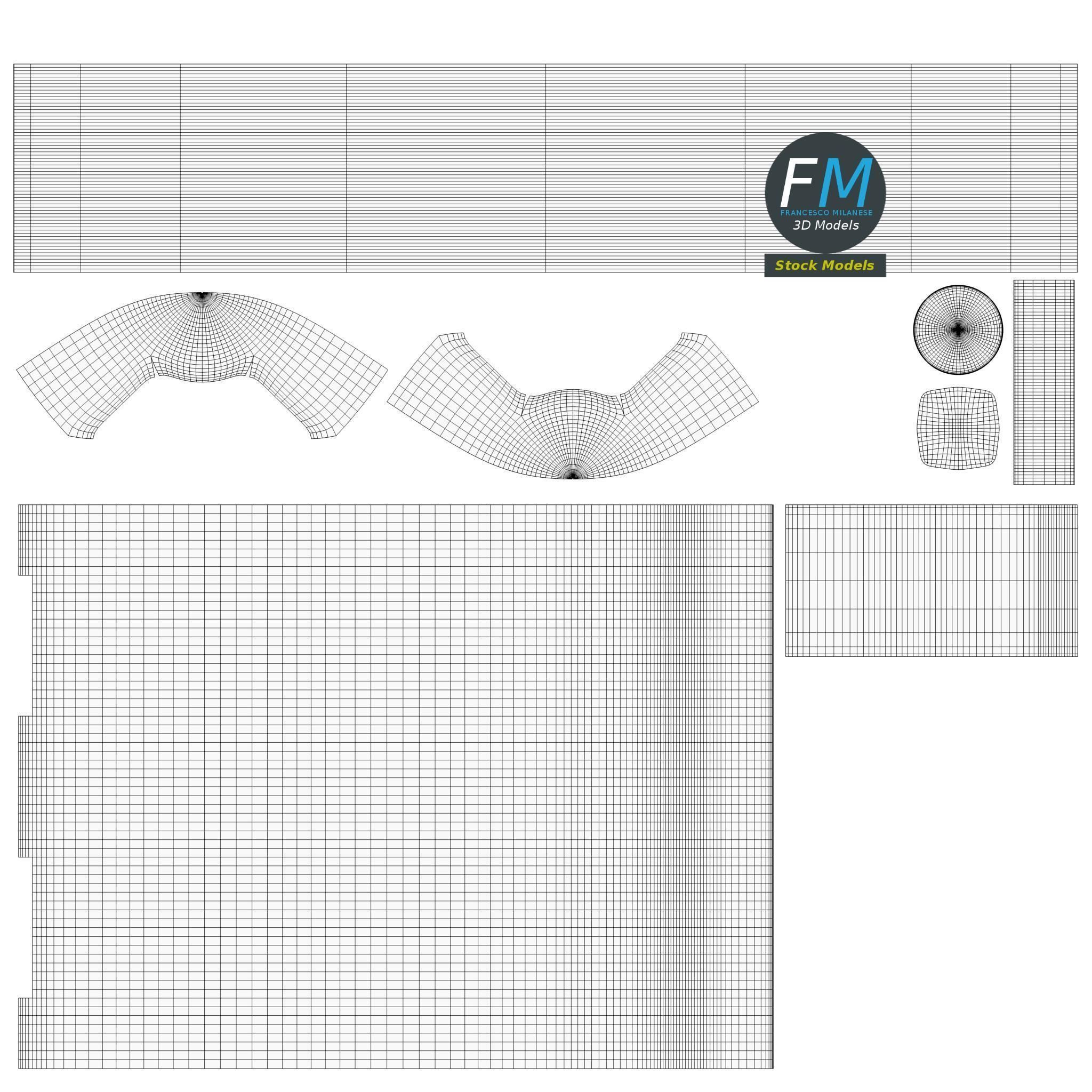 Kitchen knives 3D model_12