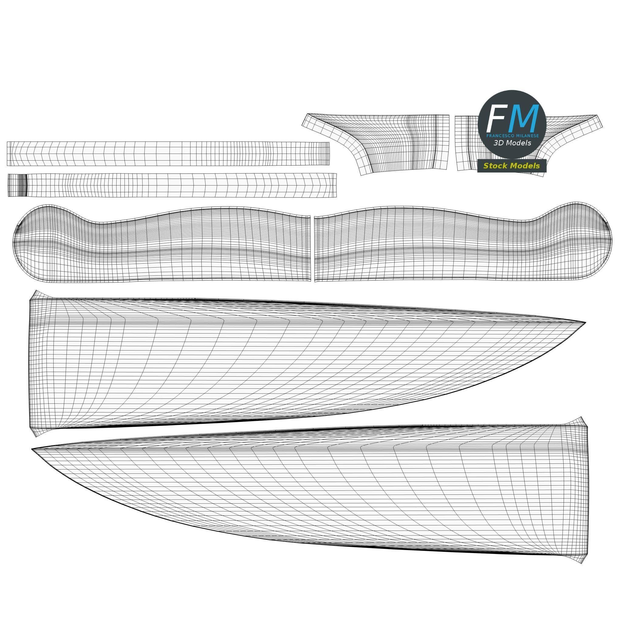 Kitchen knives 3D model_15