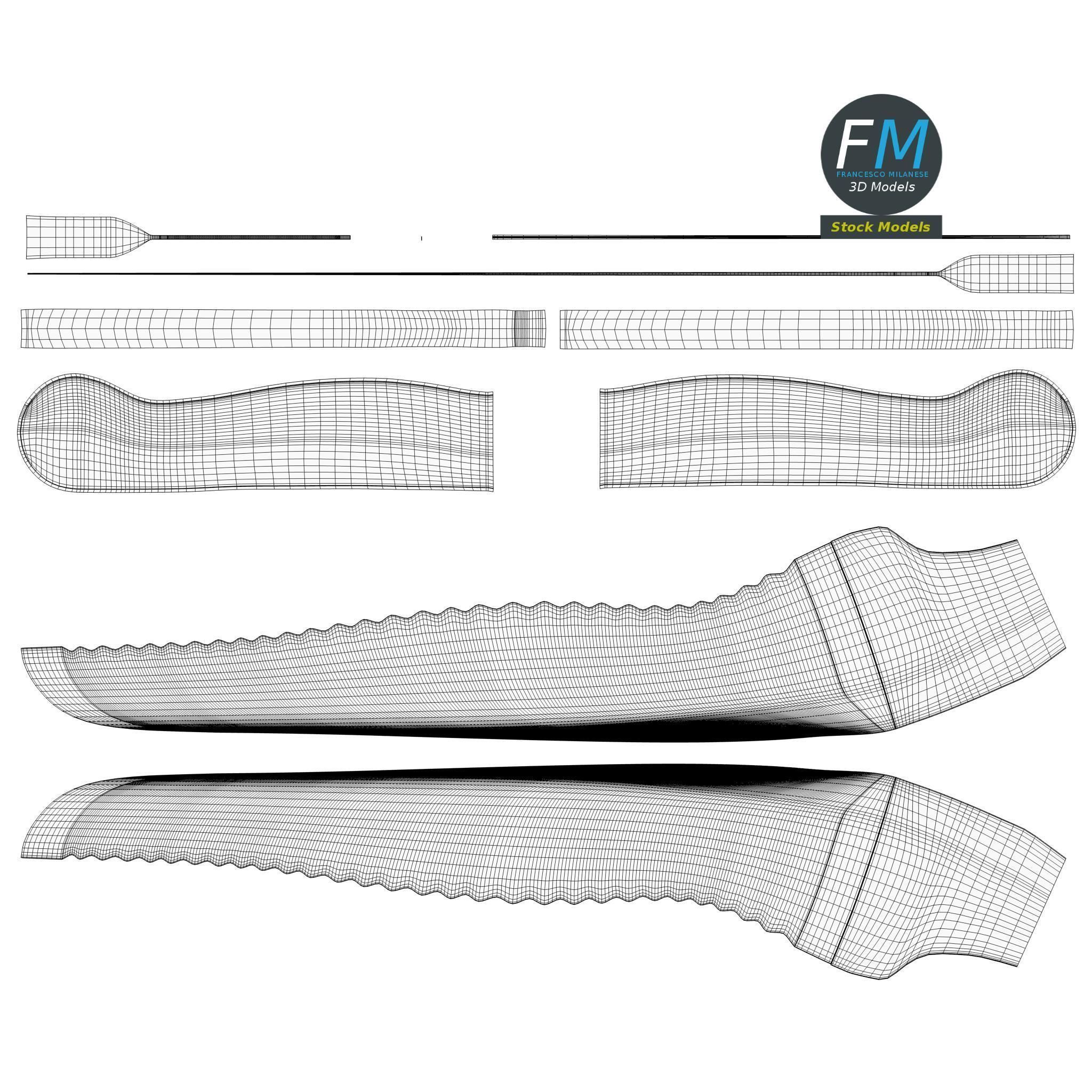Kitchen knives 3D model_14