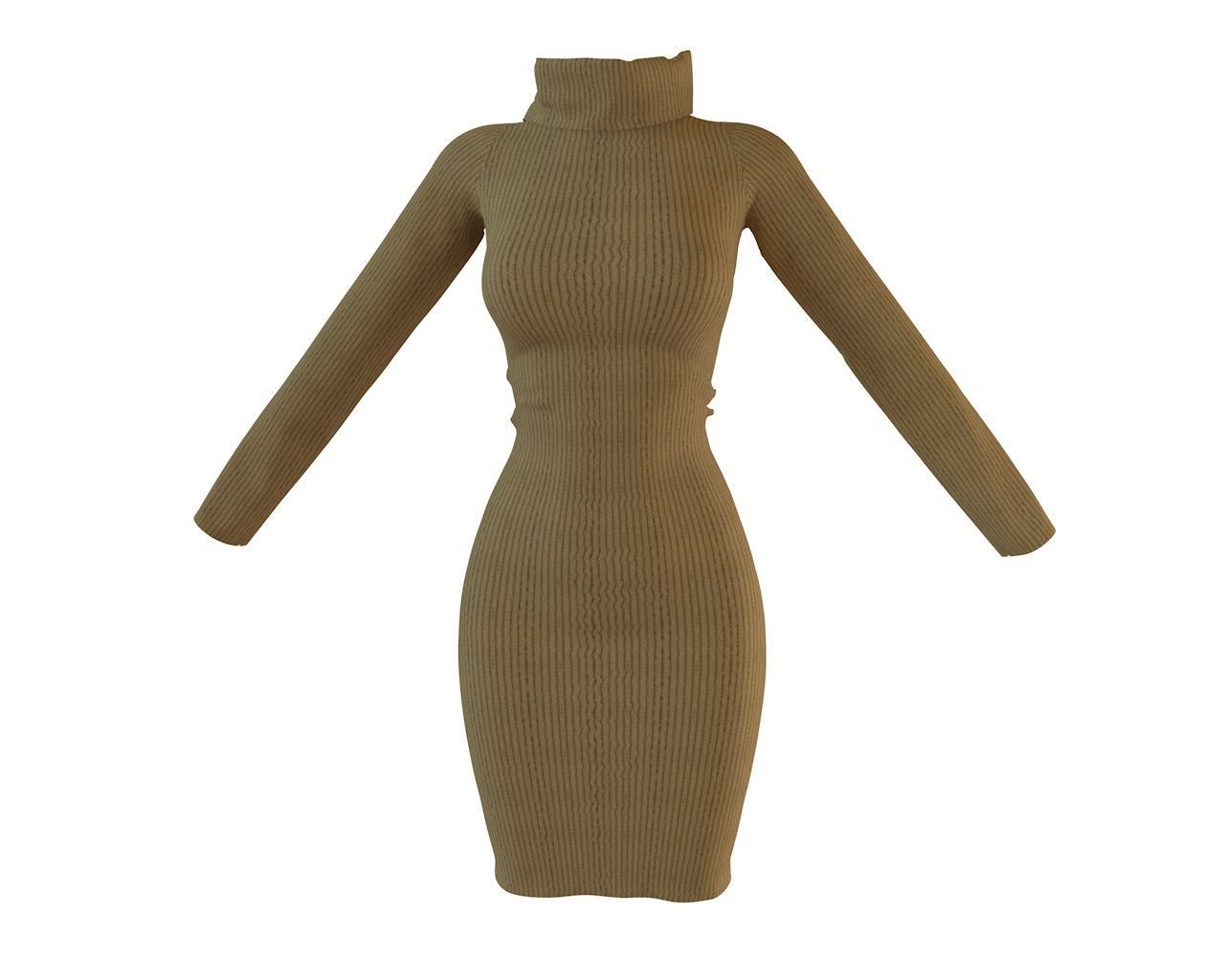 Stylish Designer Women Jumper Dress 3D model 3D model_5