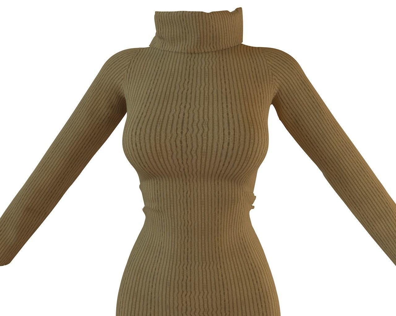 Stylish Designer Women Jumper Dress 3D model 3D model_2