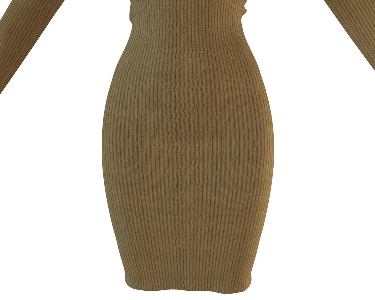 Stylish Designer Women Jumper Dress 3D model 3D model_4