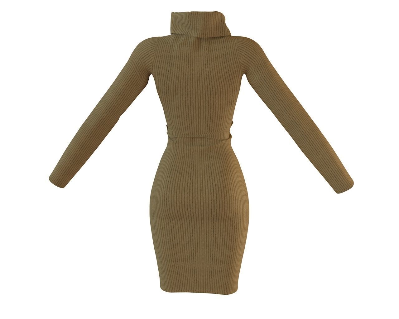 Stylish Designer Women Jumper Dress 3D model 3D model_11