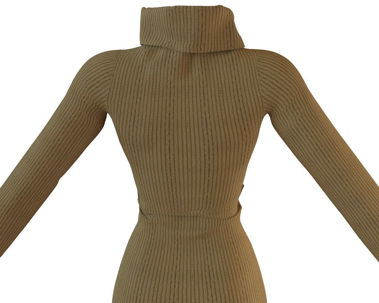 Stylish Designer Women Jumper Dress 3D model 3D model_3