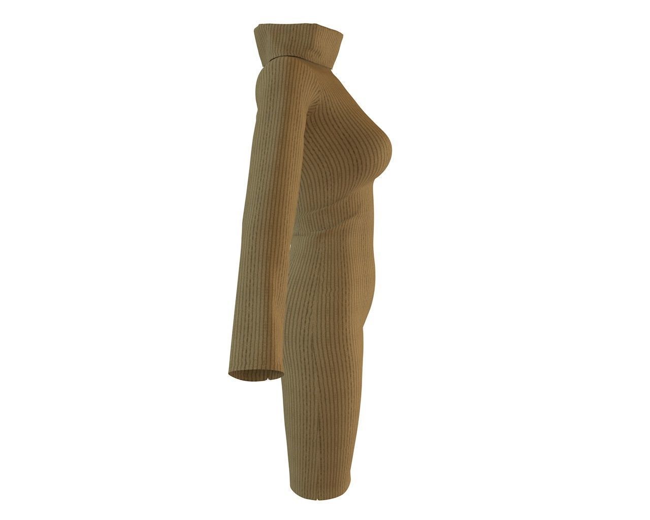 Stylish Designer Women Jumper Dress 3D model 3D model_8