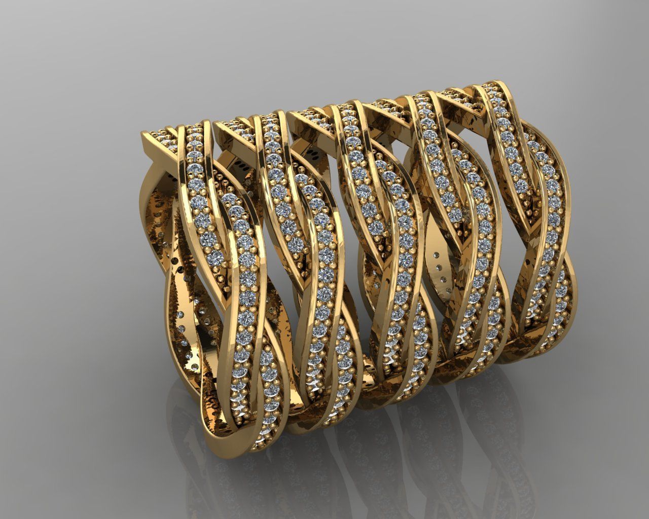 GC GOLD T66- Diamond gold 3D print model_2