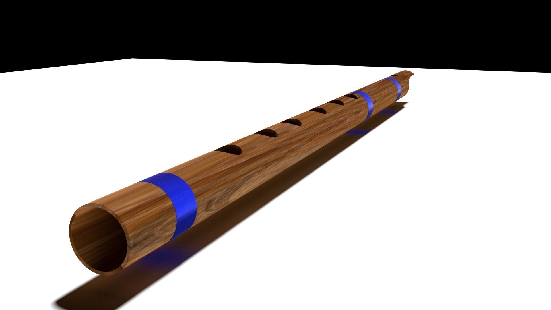 Wooden Flute 3D model_1