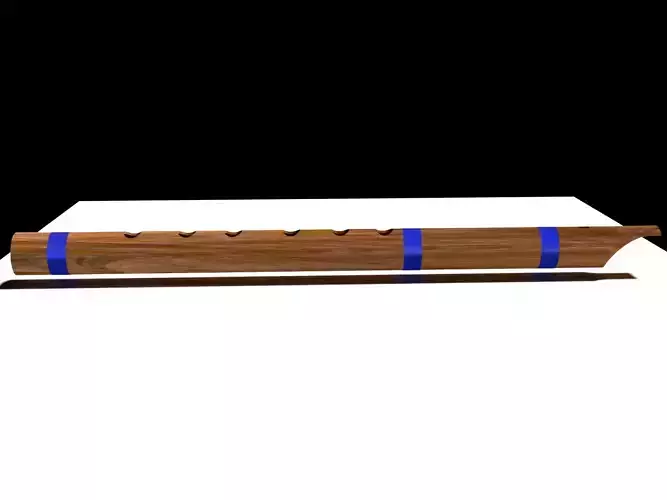 Wooden Flute 3D model Wooden Flute 3D model