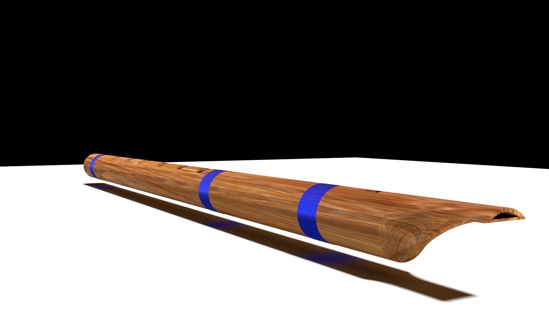 Wooden Flute 3D model_3