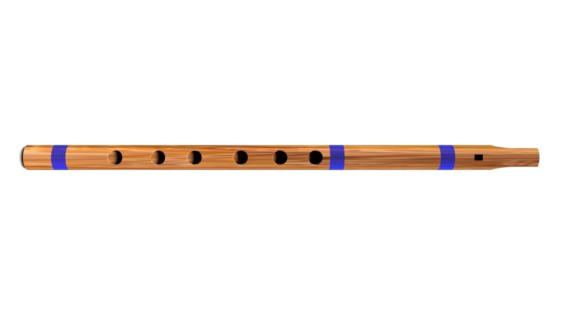 Wooden Flute 3D model_2