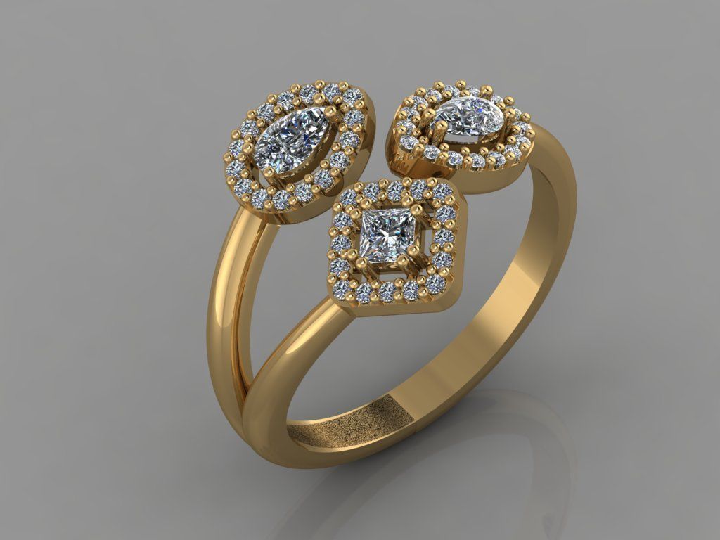 GC GOLD T69- Diamond gold 3D print model_1