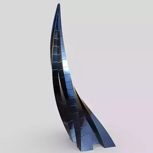 Glass Futuristic Skyscraper 3D model