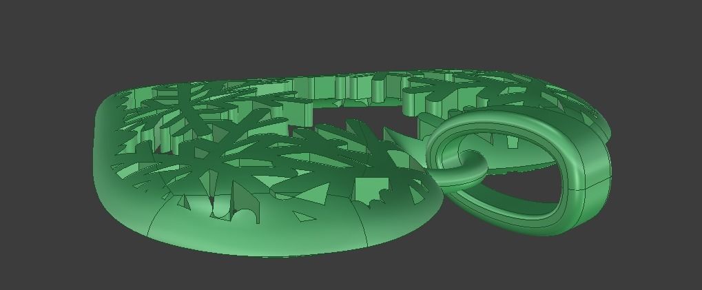 3D print model heart pendant VALENTINES DAY snowflakes Christmas 3D print model_8