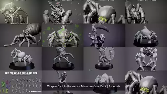 Chapter 3 - Into the webs - Miniature Core Pack 3D Model Collection
