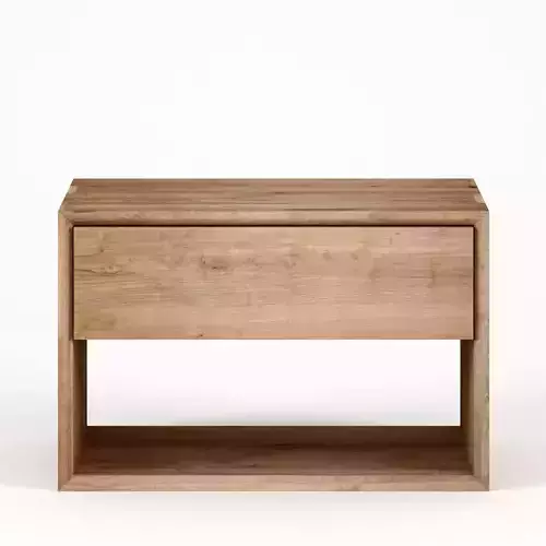 Nightstand bedside table with two drawers
