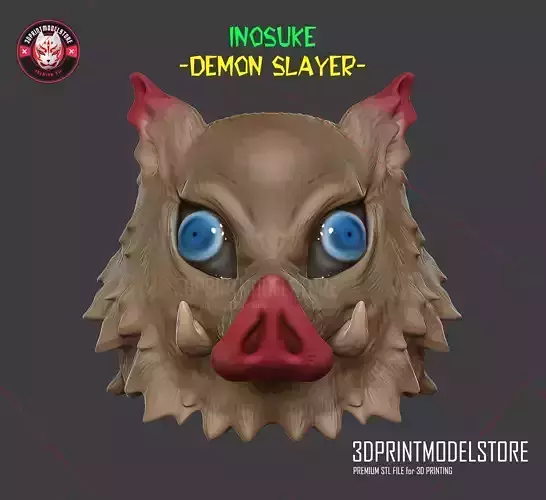 Demon Slayer Inosuke Mask Kimetsu no Yaiba Cosplay Helmet  3D print model