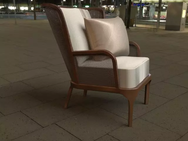 Rattan Ro Chair 3D model_0