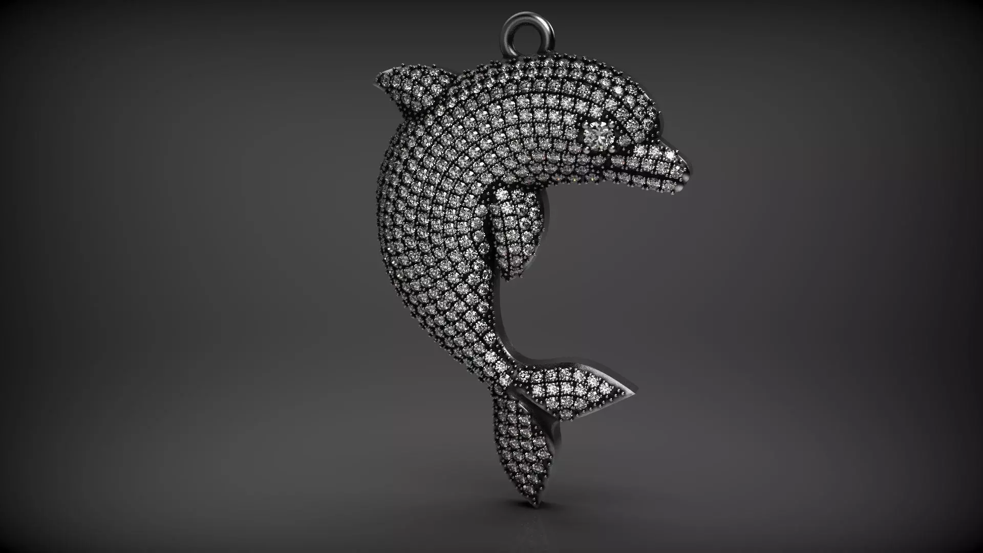 Dolphin Necklace Pendant 3D print model