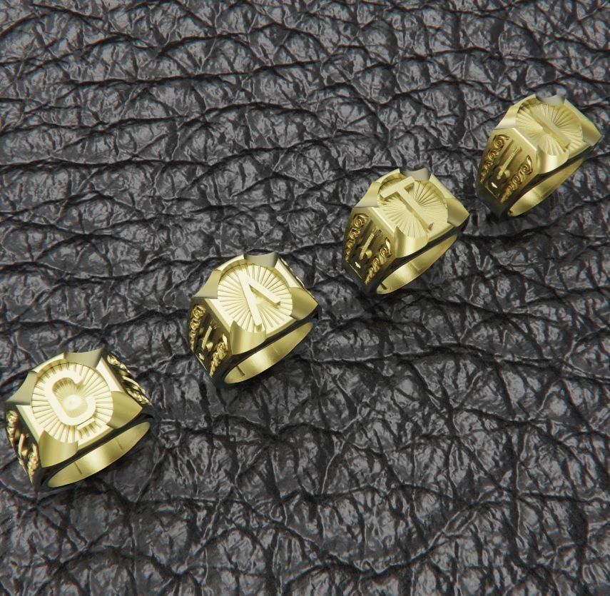 man ring guitar 3D print model_11