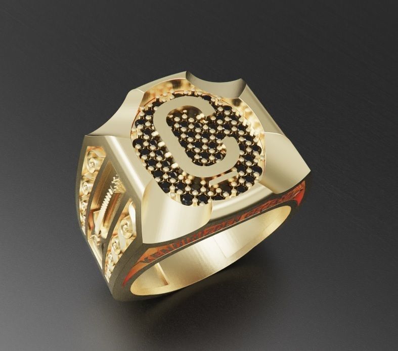 man ring guitar 3D print model_2