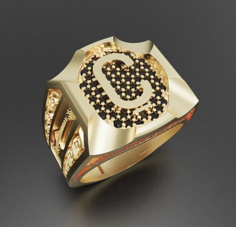 man ring guitar 3D print model_10