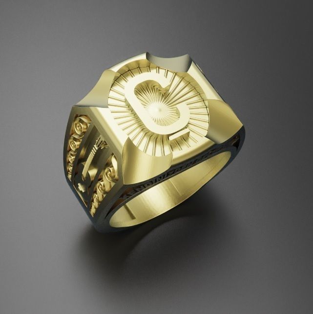 man ring guitar 3D print model_12