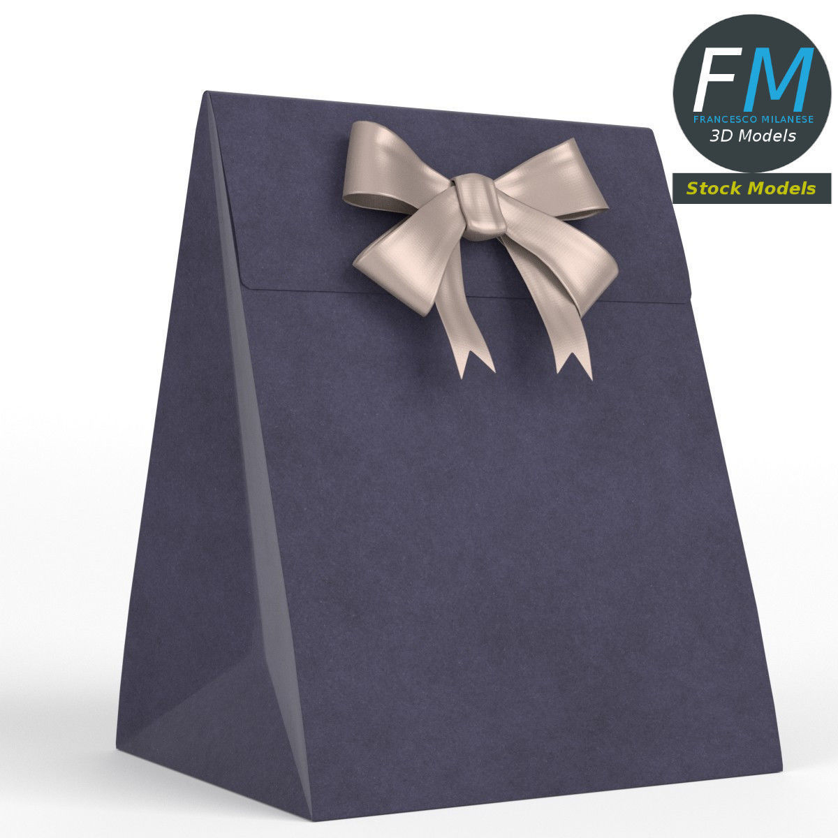 Small gift paper bag 3D model_3